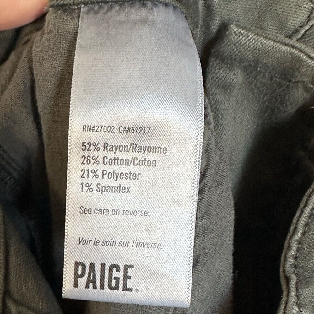 Paige Christy Cargo Pants Vintage Sage Drawstring Pants 24 (Also Fit 25 ) $219 - Picture 7 of 7